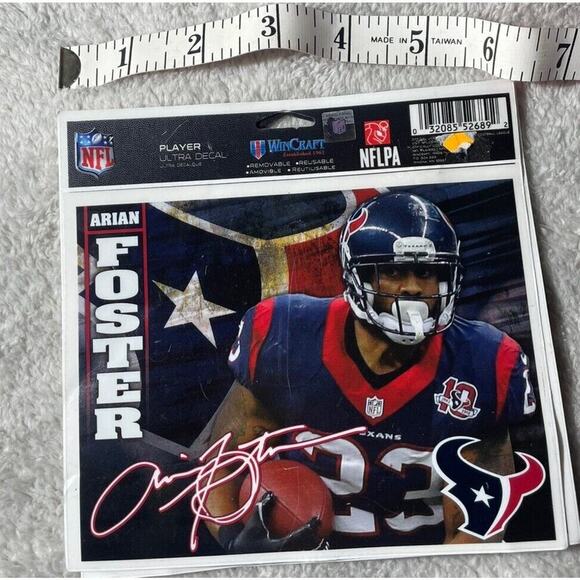 Houston Texans Wall Decal Texans Car Sticker Arian Foster Reusable‎ #23 Lot Of 5 - Picture 2 of 4